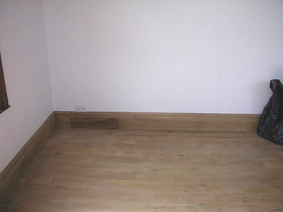 Skirting gets fitted at last